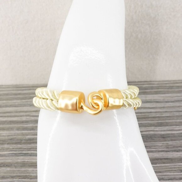 Tory Burch Shell Logo Rope Bracelet Ivory OS - Picture 7 of 12